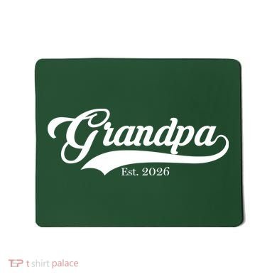 Varsity Style Grandpa EST 2026 Mousepad