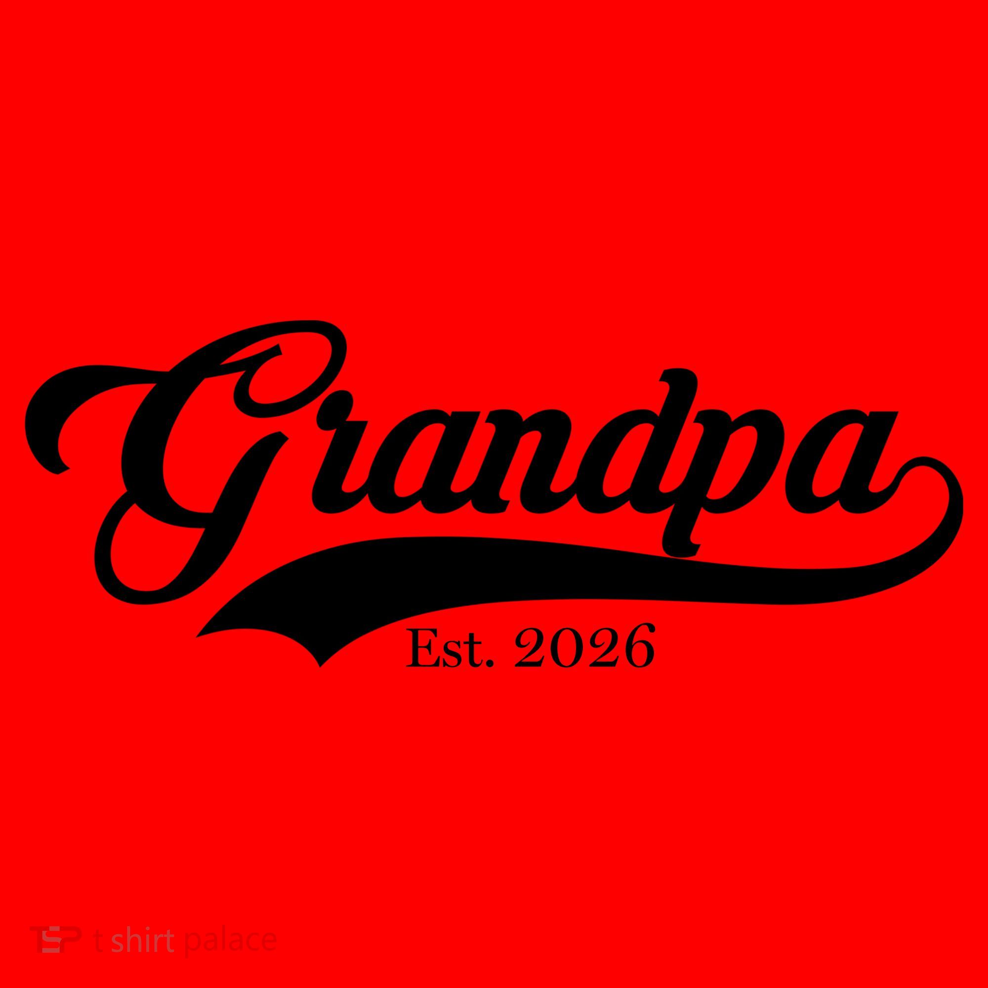 Varsity Style Grandpa EST 2026 Santa Hat