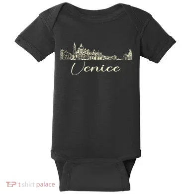 Venice Skyline Gift Baby Bodysuit