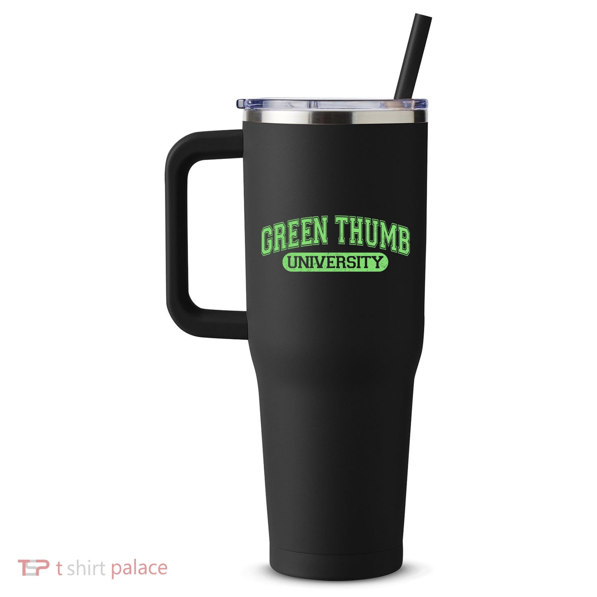 Varsity Style Green Thumb University 40oz Vacuum Insulated Stainless Steel Travel Tumbler
