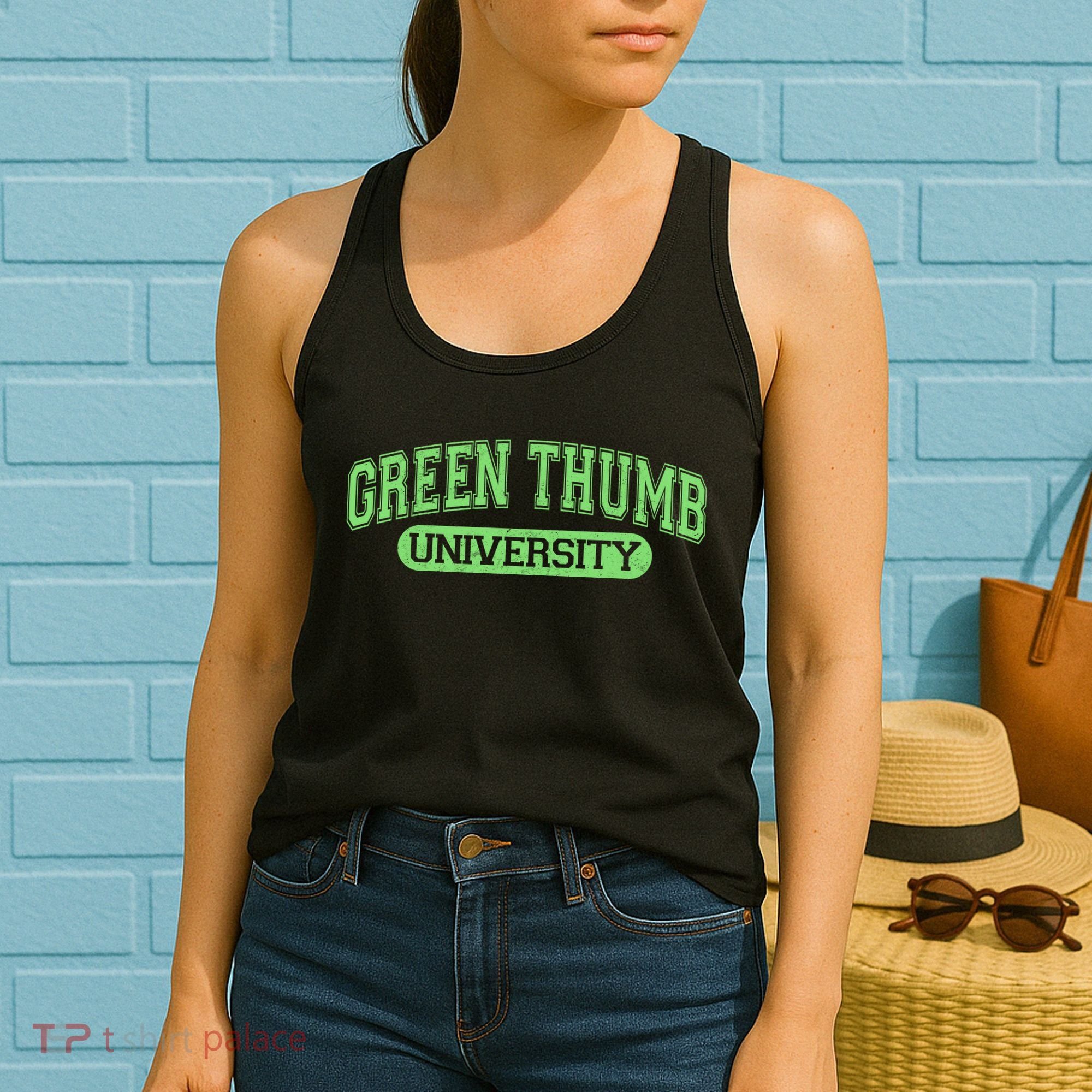 Varsity Style Green Thumb University Women's Tank Top