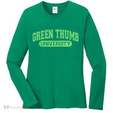 Varsity Style Green Thumb University Women's Long Sleeve Shirt