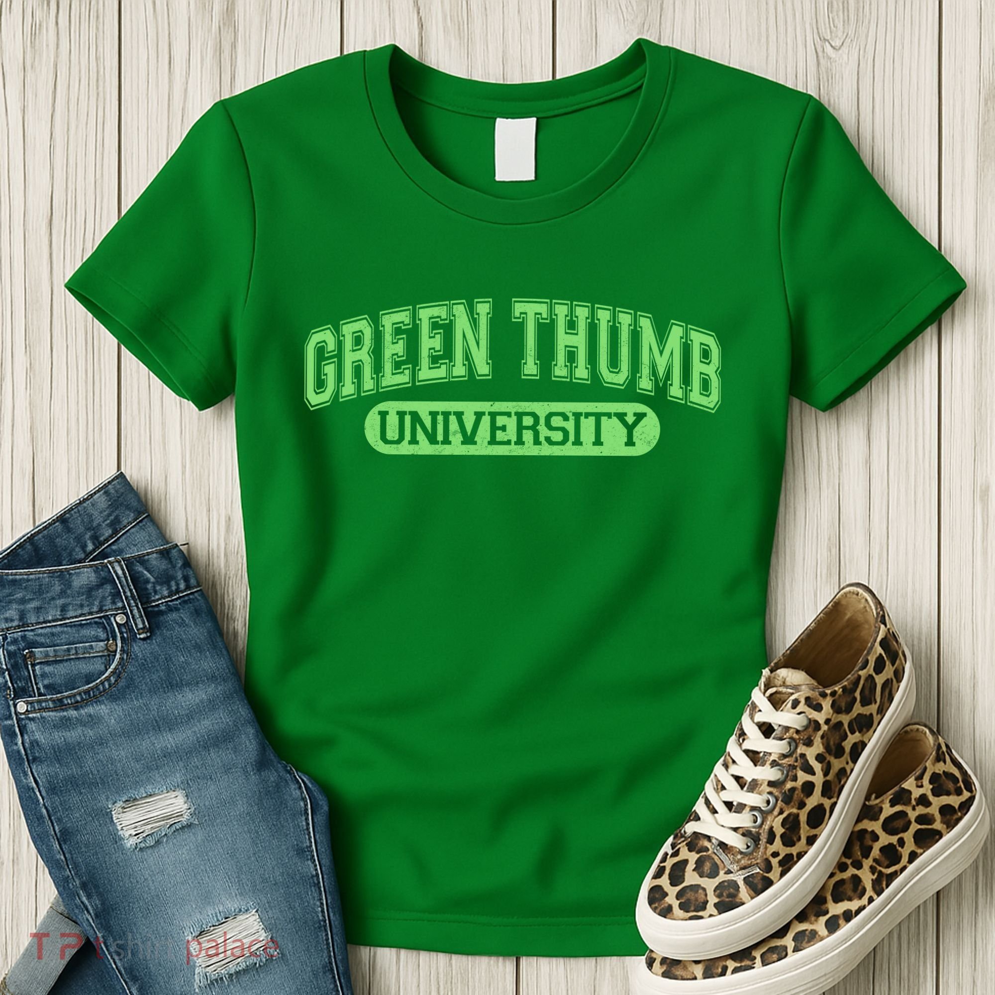 Varsity Style Green Thumb University Women's T-Shirt