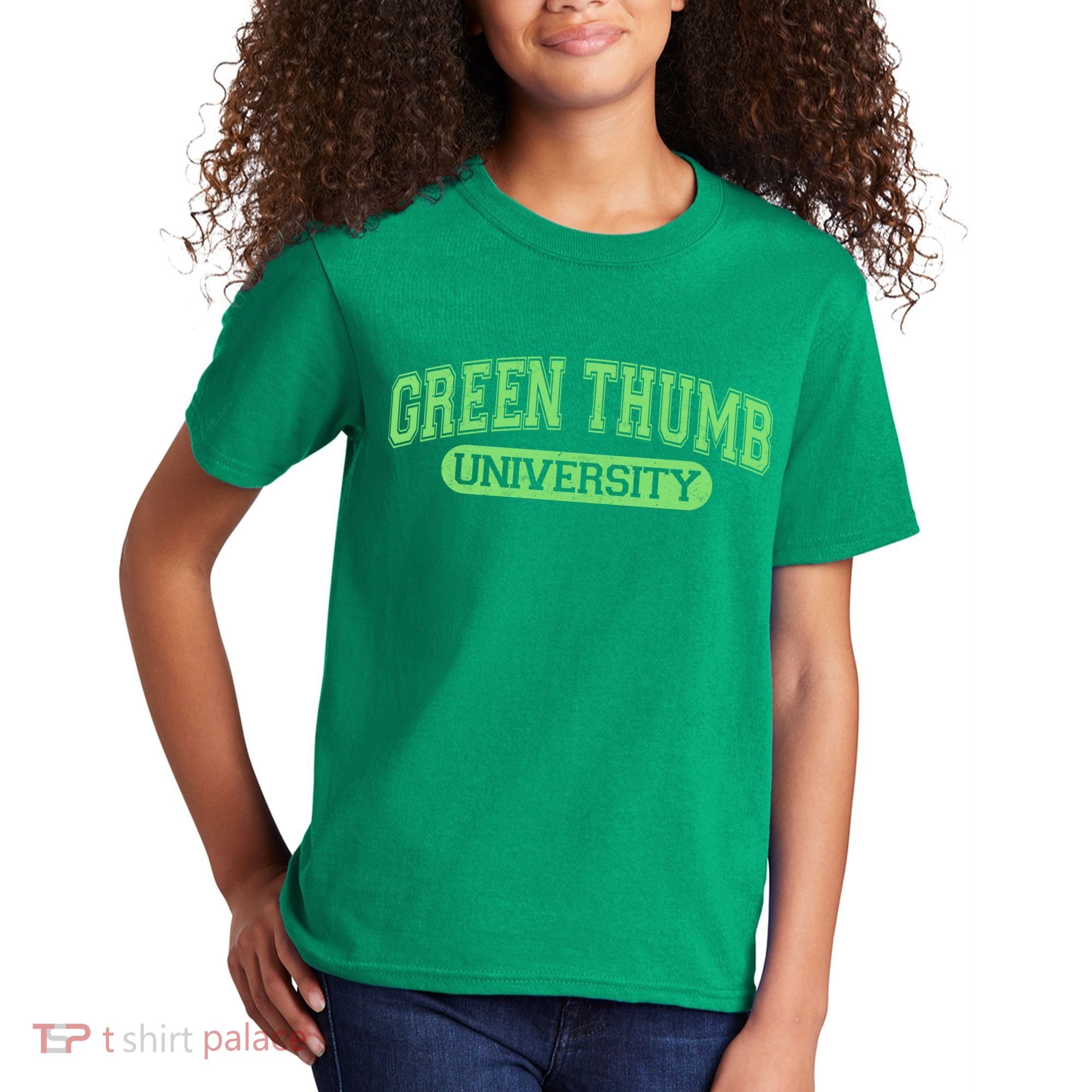 Varsity Style Green Thumb University Kids T-Shirt