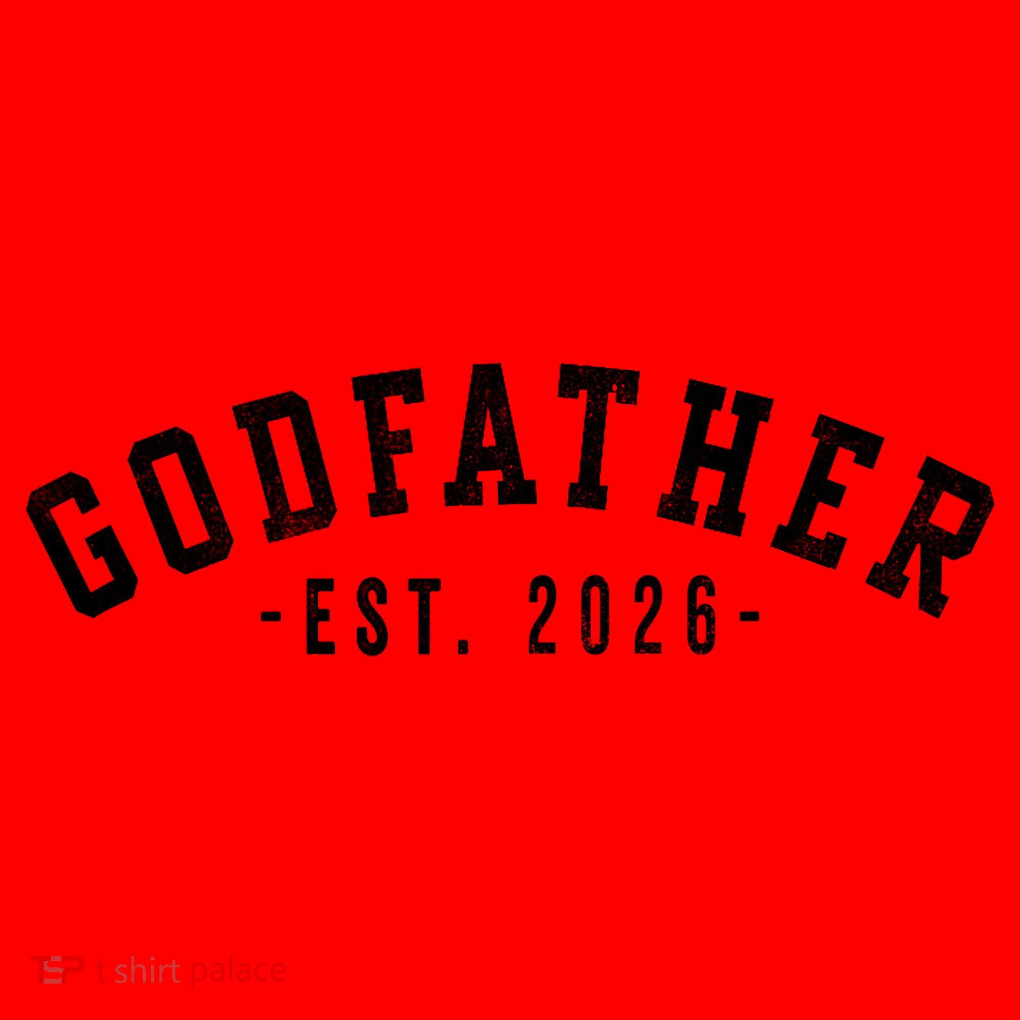 Varsity Style Godfather EST 2026 Santa Hat