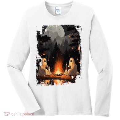 Vintage Spooky Horror Ghost Book Women's Long Sleeve Shirt