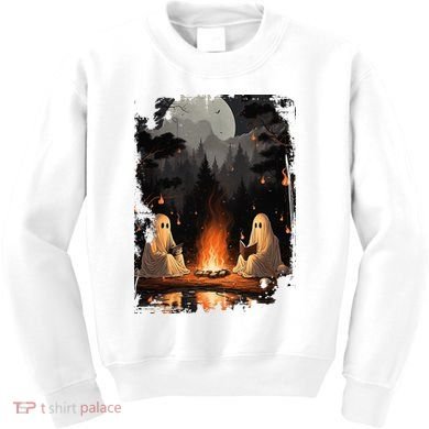 Vintage Spooky Horror Ghost Book Kids Sweatshirt