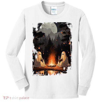 Vintage Spooky Horror Ghost Book Kids Long Sleeve Shirt