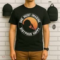 Vintage Sisyphus is Happy Quote The Myth of Sisyphus T-Shirt thumb 6