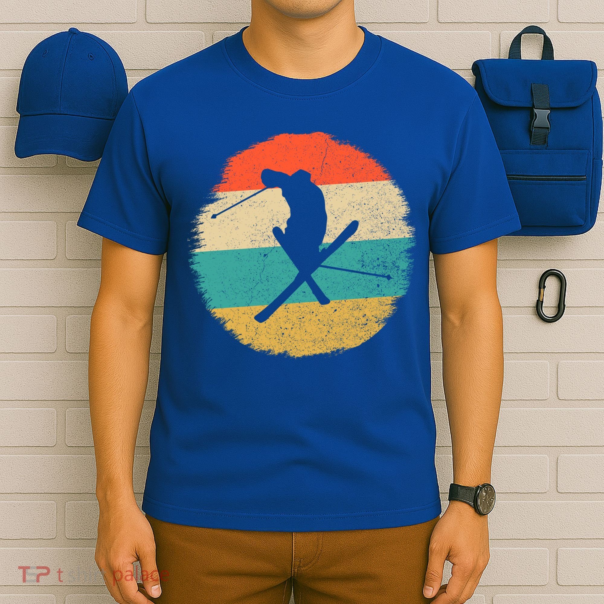 Vintage Ski Jump Skiing Gift Ski Lover Gift T-Shirt