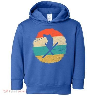 Vintage Ski Jump Skiing Gift Ski Lover Gift Toddler Hoodie