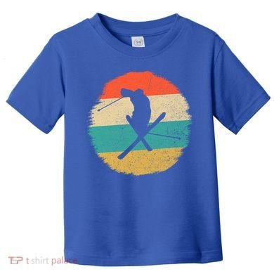 Vintage Ski Jump Skiing Gift Ski Lover Gift Toddler T-Shirt