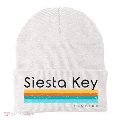 Vintage Siesta Key Florida Retro Design Beanie