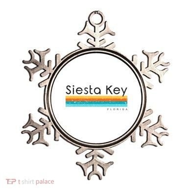 Vintage Siesta Key Florida Retro Design Ornament