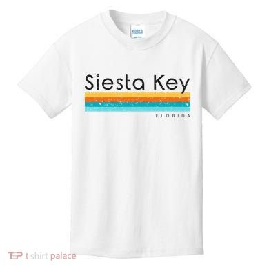 Vintage Siesta Key Florida Retro Design Kids T-Shirt