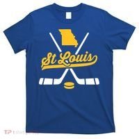 Vintage St Louis Ice Hockey Sticks Sports Team Fan Gift T-Shirt thumb 0