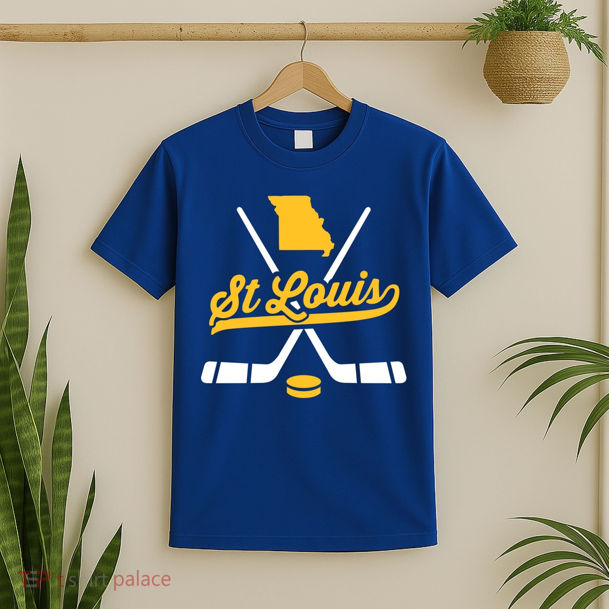 Vintage St Louis Ice Hockey Sticks Sports Team Fan Gift T-Shirt