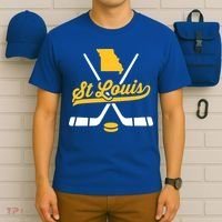 Vintage St Louis Ice Hockey Sticks Sports Team Fan Gift T-Shirt thumb 6