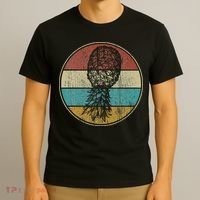 Vintage Swinger Lifestyle Retro Upside Down Pineapple T-Shirt thumb 3