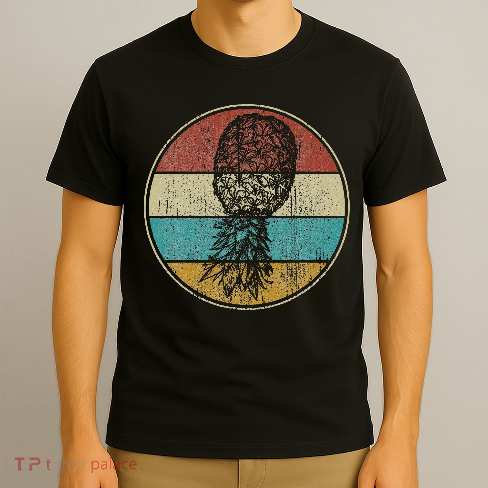 Vintage Swinger Lifestyle Retro Upside Down Pineapple T-Shirt