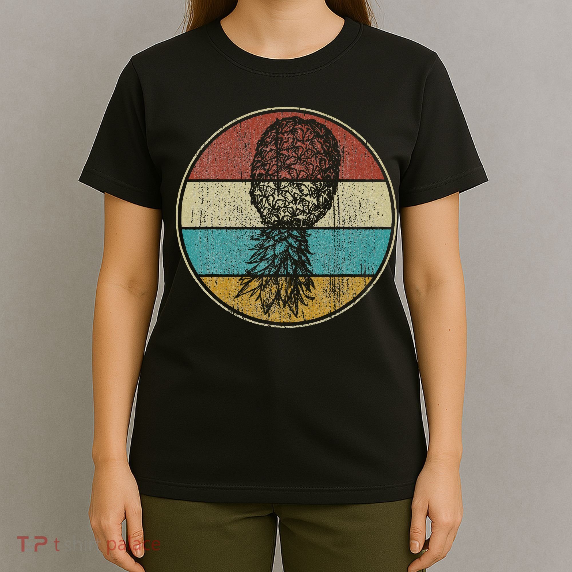 Vintage Swinger Lifestyle Retro Upside Down Pineapple T-Shirt