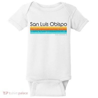 Vintage San Luis Obispo California Ca Retro Design Baby Bodysuit