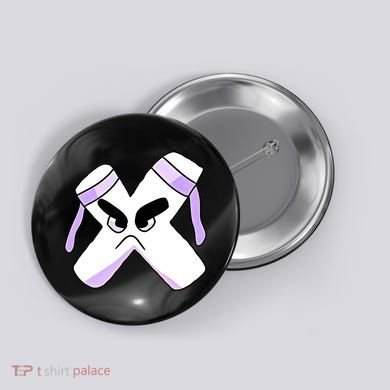 Villain Strong Letter X Alphabet Lore Button