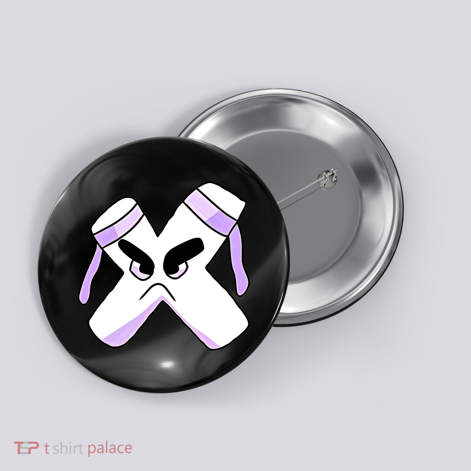 Villain Strong Letter X Alphabet Lore Button