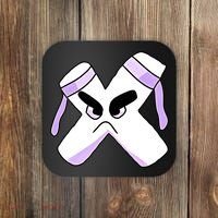 Villain Strong Letter X Alphabet Lore Coaster thumb 0