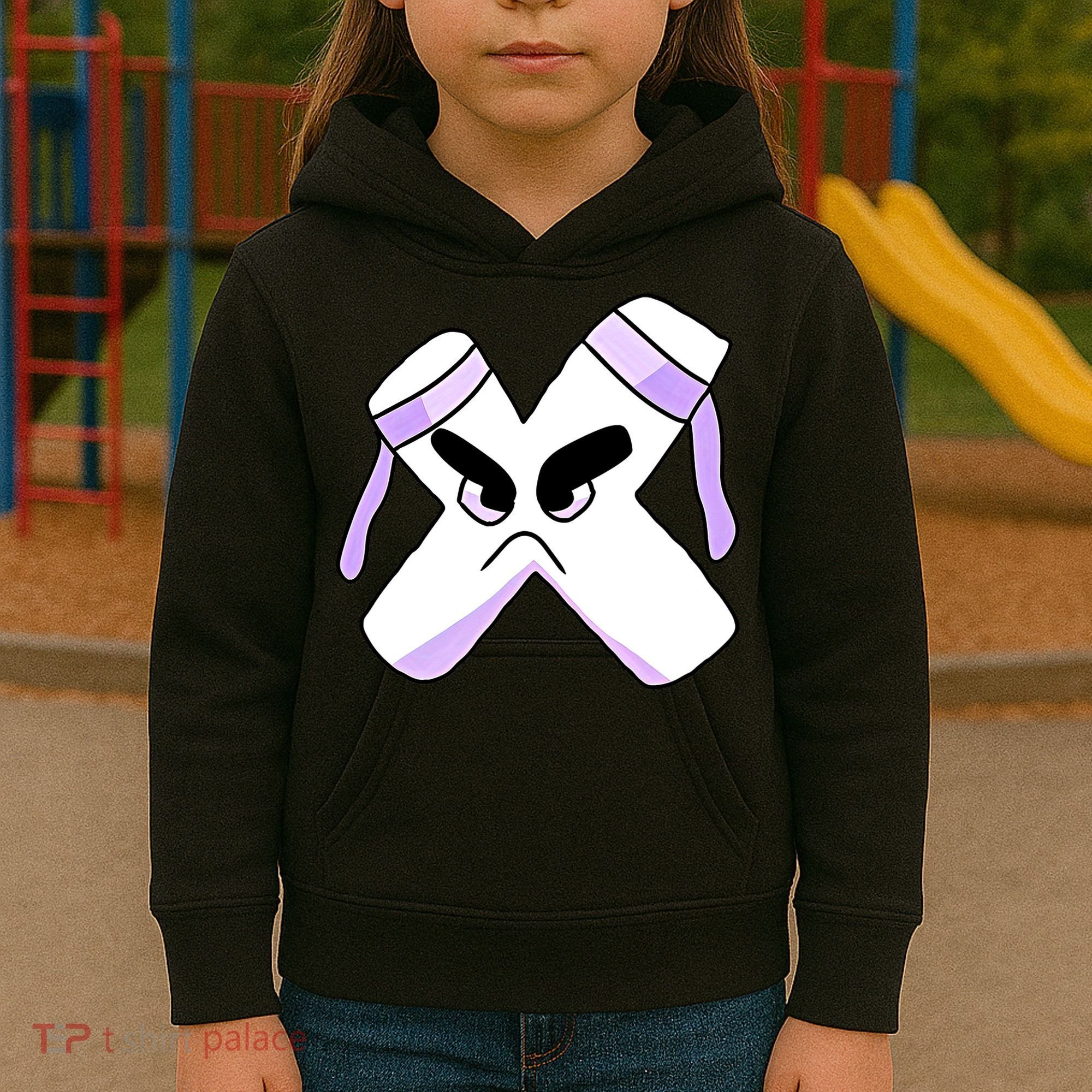 Villain Strong Letter X Alphabet Lore Kids Hoodie