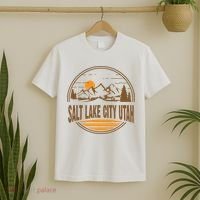 Vintage Salt Lake City Utah Mountain Hiking Souvenir Print T-Shirt thumb 2