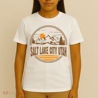 Vintage Salt Lake City Utah Mountain Hiking Souvenir Print T-Shirt thumb 4