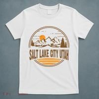 Vintage Salt Lake City Utah Mountain Hiking Souvenir Print T-Shirt thumb 5