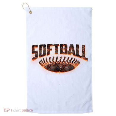 Vintage Softball Logo Golf Towel