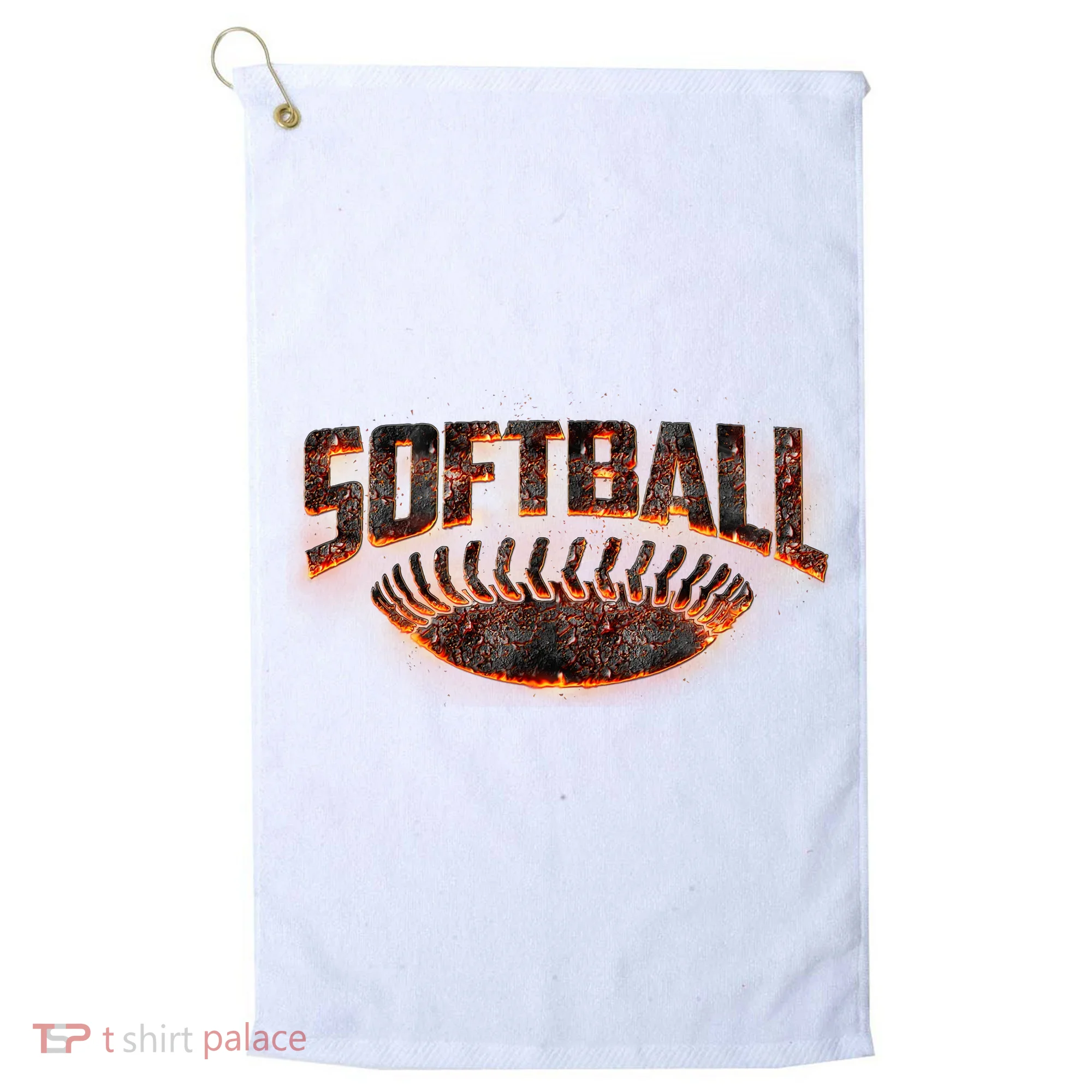 Vintage Softball Logo Golf Towel