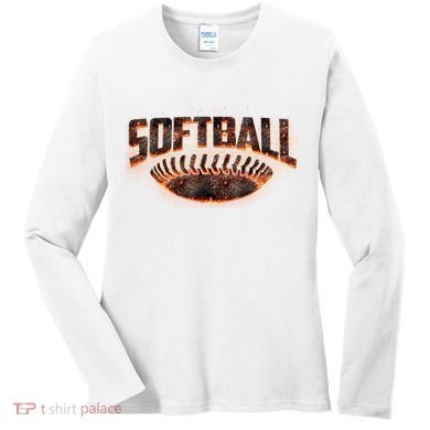 Vintage Softball Logo Women's Long Sleeve Shirt