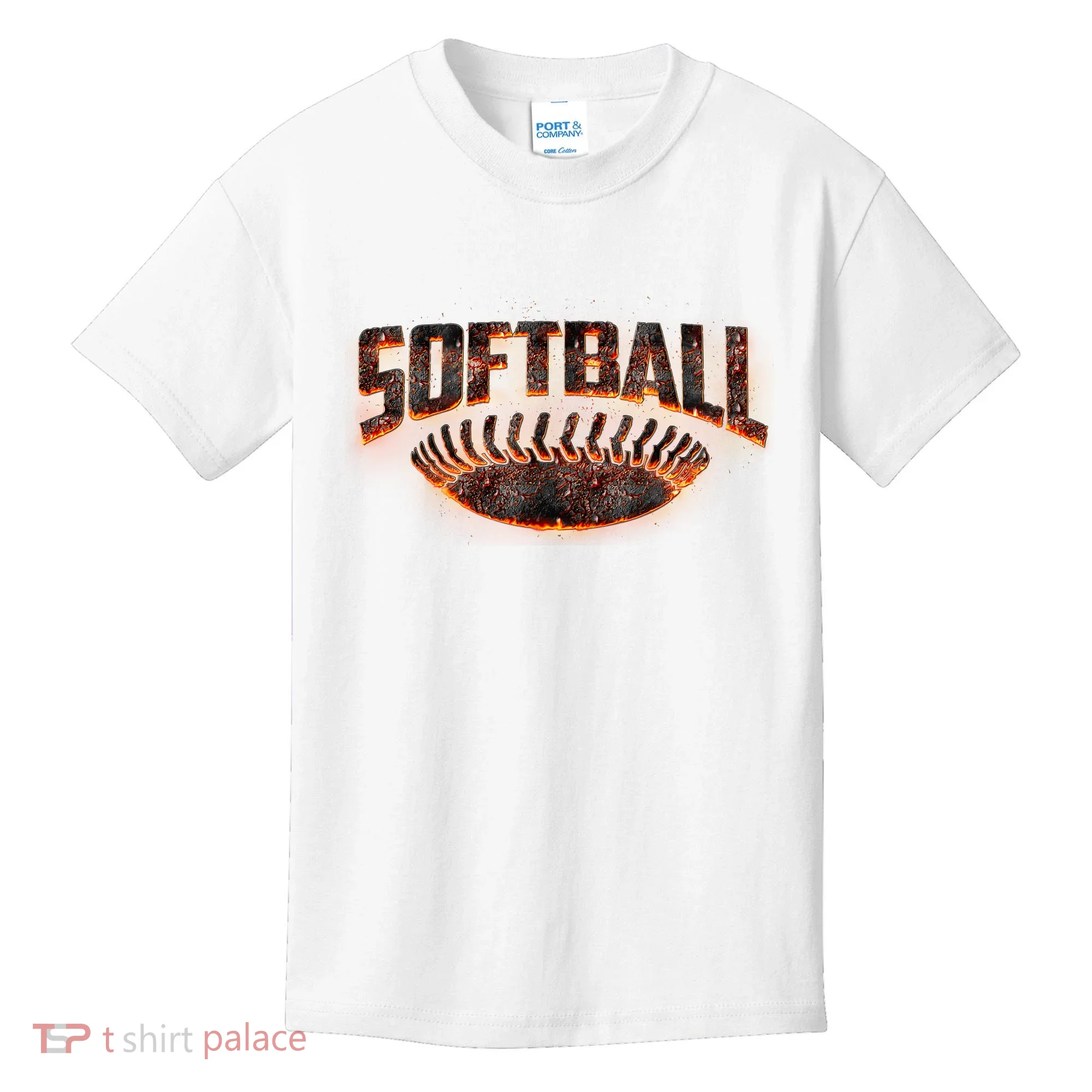 Vintage Softball Logo Kids T-Shirt