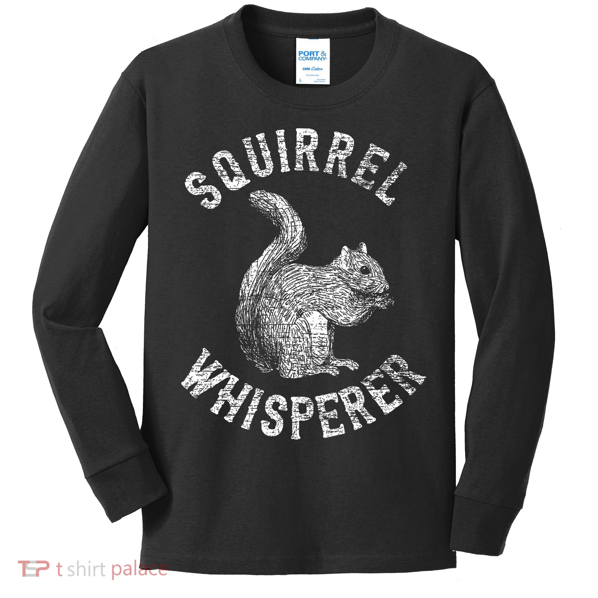 Vintage Squirrel Lover Squirrel Whisperer Kids Long Sleeve Shirt