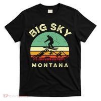 Vintage Skiing Lover Big Sky Montana Gift For Skier T-Shirt thumb 0