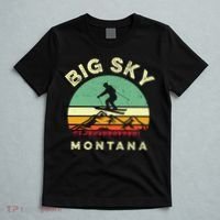 Vintage Skiing Lover Big Sky Montana Gift For Skier T-Shirt thumb 5