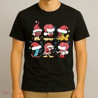 Vintage Santa Mouse And Friends Christmas T-Shirt thumb 3