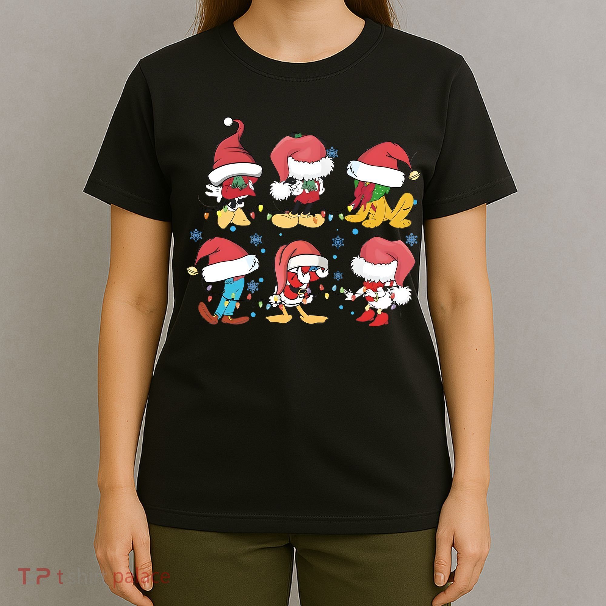 Vintage Santa Mouse And Friends Christmas T-Shirt