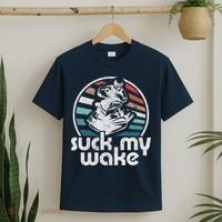 Vintage Suck My Wake Jet Ski Retro 70s Funny Jet Skiing T-Shirt thumb 2
