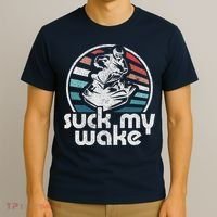 Vintage Suck My Wake Jet Ski Retro 70s Funny Jet Skiing T-Shirt thumb 3