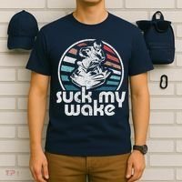 Vintage Suck My Wake Jet Ski Retro 70s Funny Jet Skiing T-Shirt thumb 6