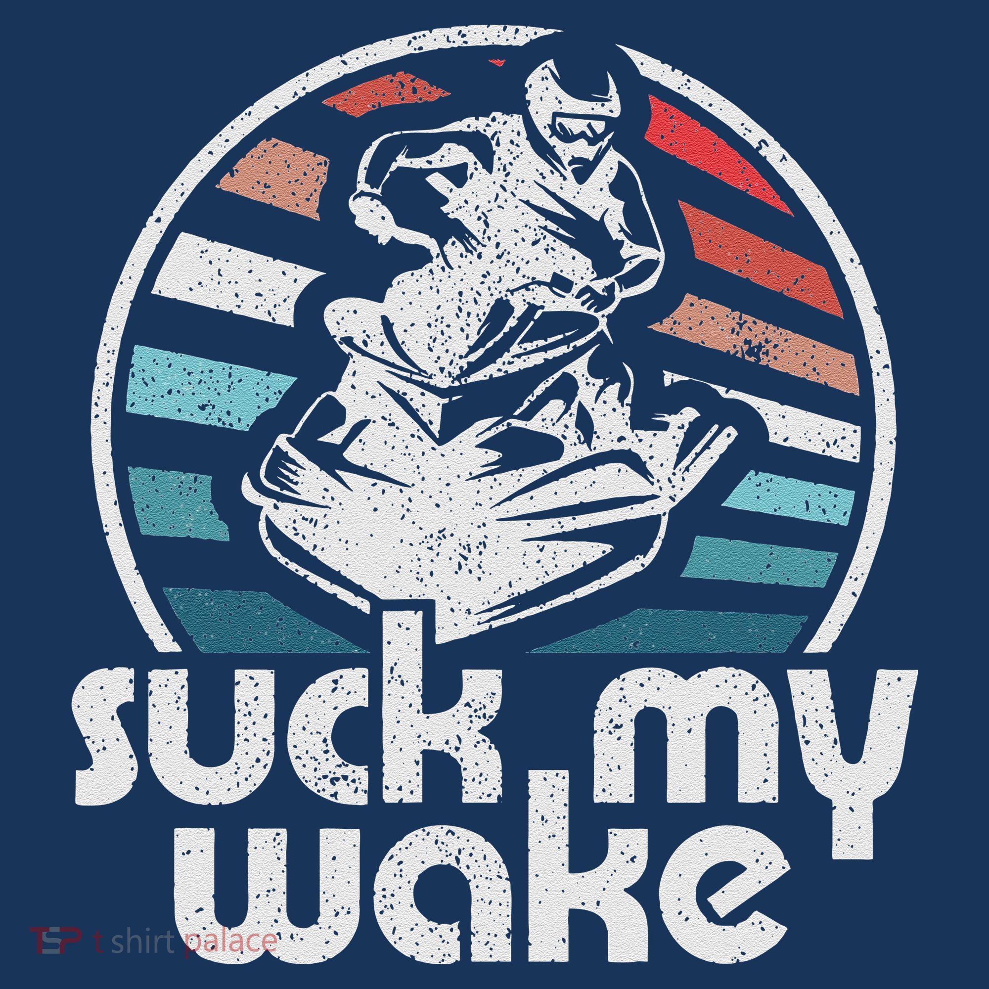 Vintage Suck My Wake Jet Ski Retro 70s Funny Jet Skiing T-Shirt