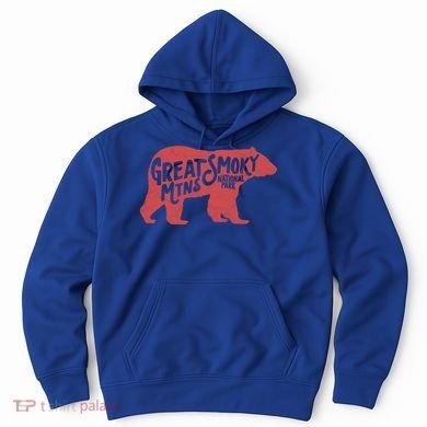 Vintage Smoky Mountains Retro Black Bear Typography Gift Hoodie