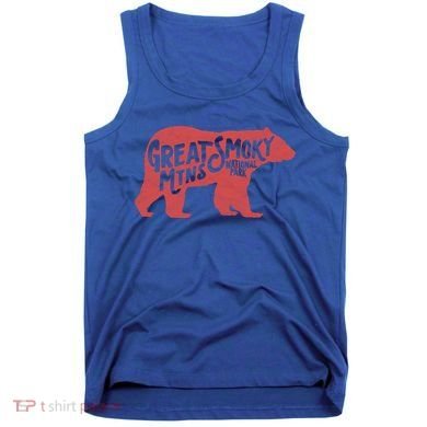 Vintage Smoky Mountains Retro Black Bear Typography Gift Tank Top