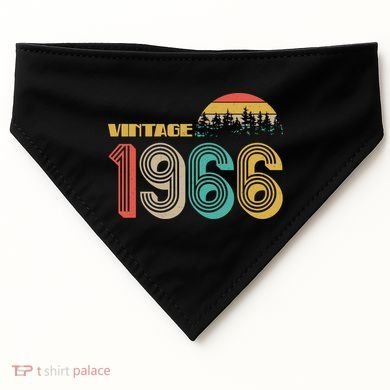 Vintage Sun Nature Wilderness 1966 60th Birthday USA-Made Doggie Bandana