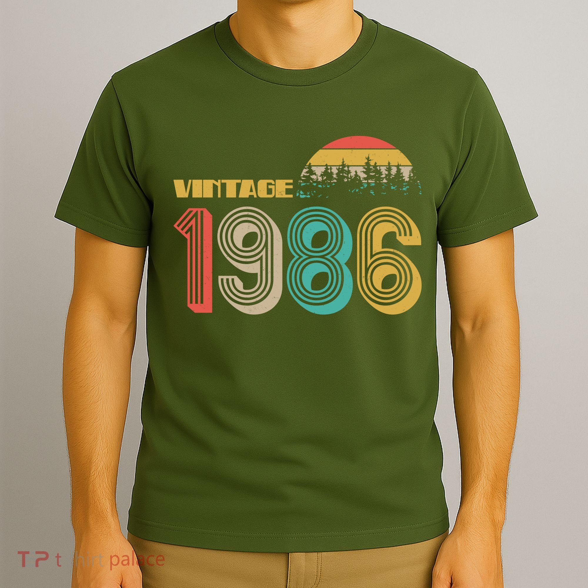 Vintage Sun Nature Wilderness 1986 40th Birthday T-Shirt
